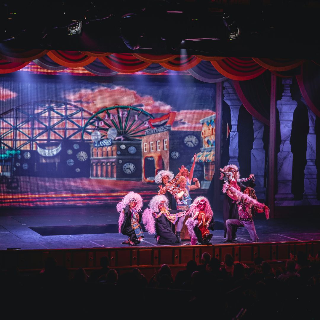 actors and actresses on stage